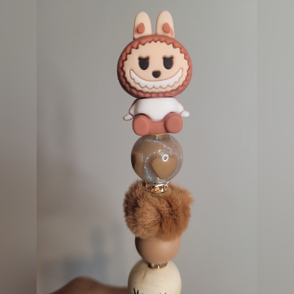 Labubu lead pencil. Handmade. Brown. - Picture 4 of 5
